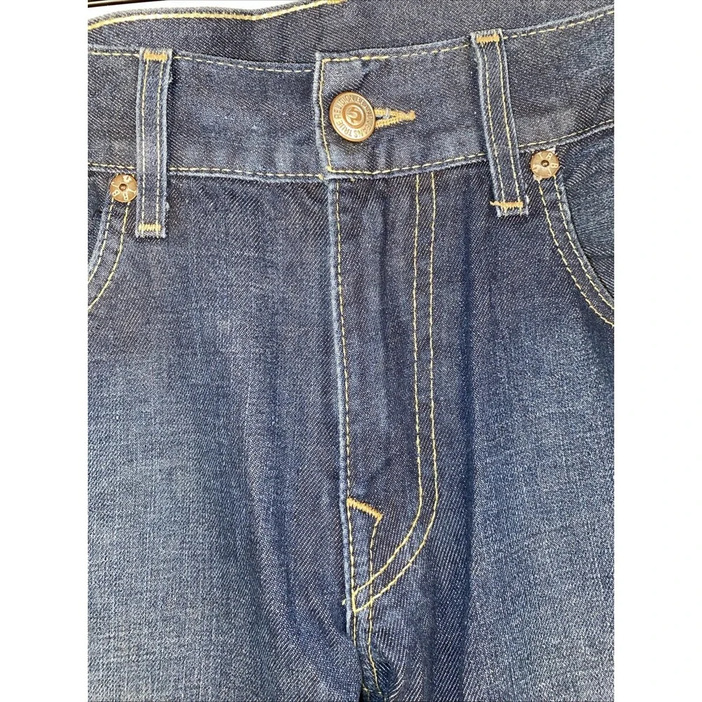 TRUE RELIGION BILLY BOOTCUT JEANS Mens 36x34 USA Made DARK Auburn Fine Stitching